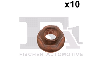 Flangemøtrik M8x1,25 10 stk