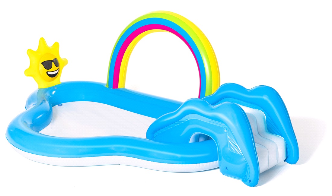 Pool Rainbow plaskdamm för barn 2,57x1,45m