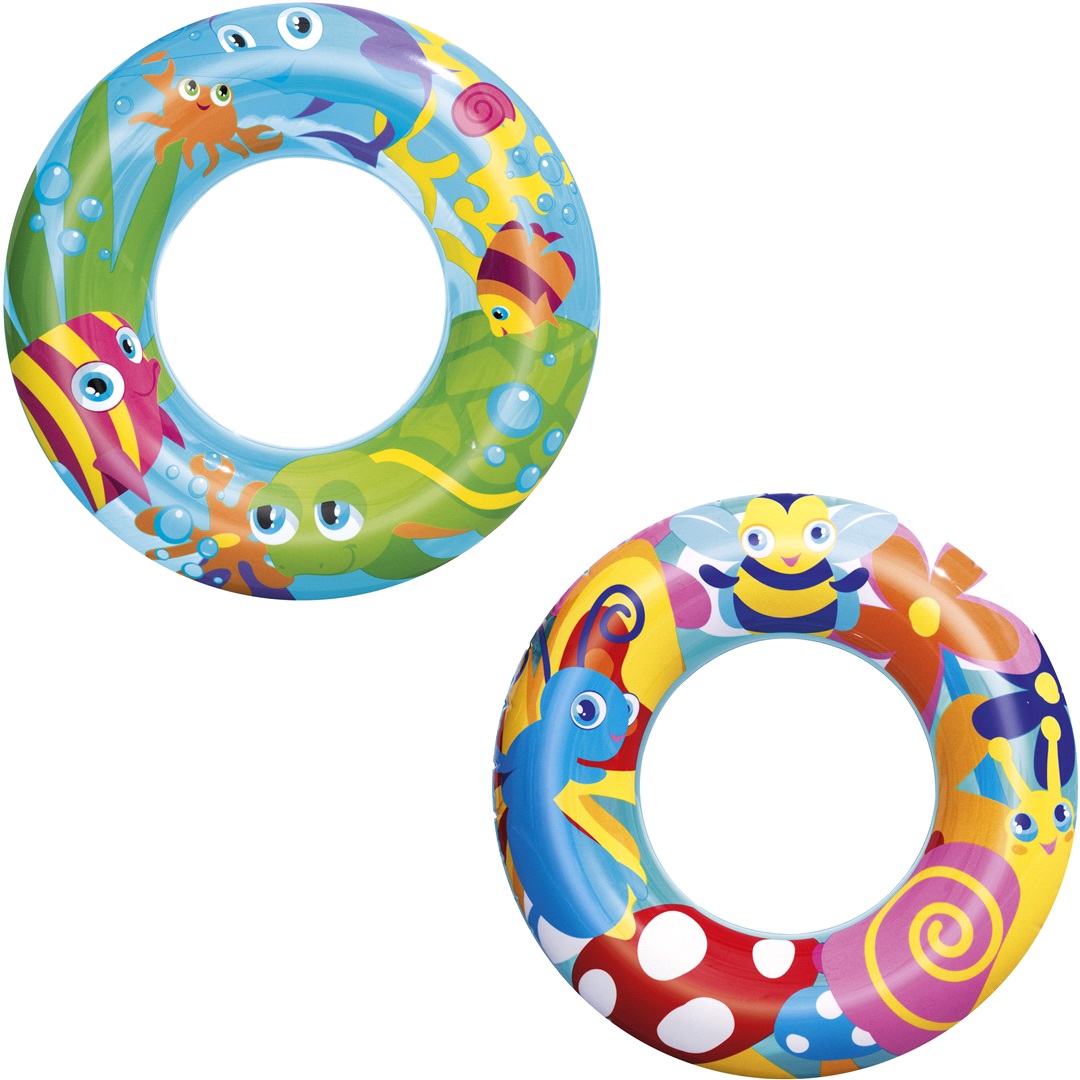 Bestway Badring Ø56 cm. färgglad-dekor