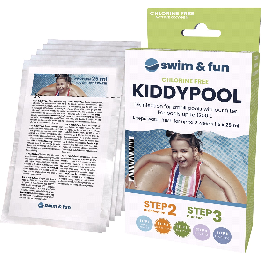 Swim And Fun Kiddy Pool Desinfeksjon Uten Klor