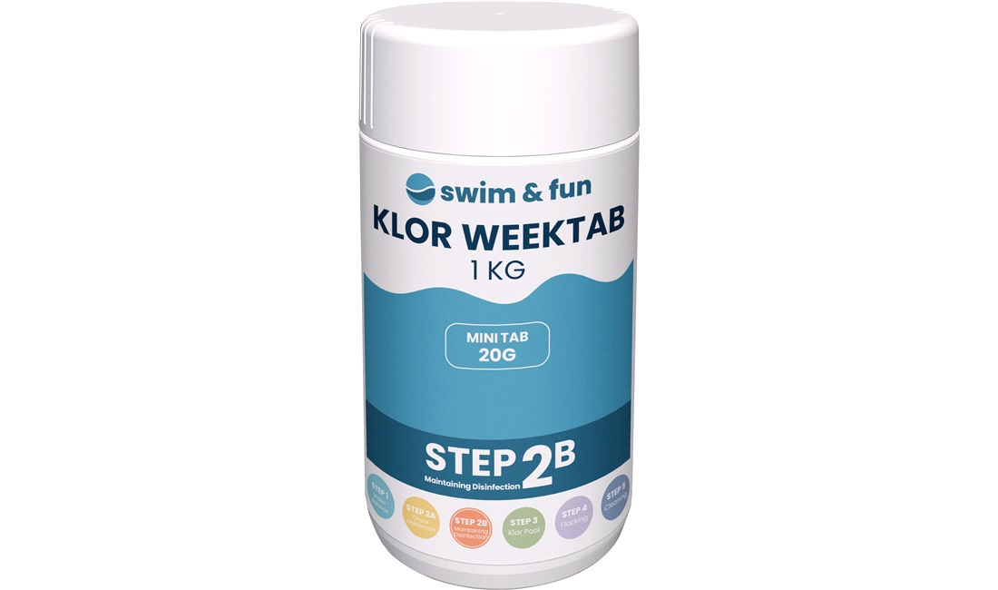  Klor WeekTab - Klortabletter 20gr. 1kg  