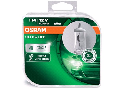 Pæresett H4 12V-60/55W Osram Ultra Life