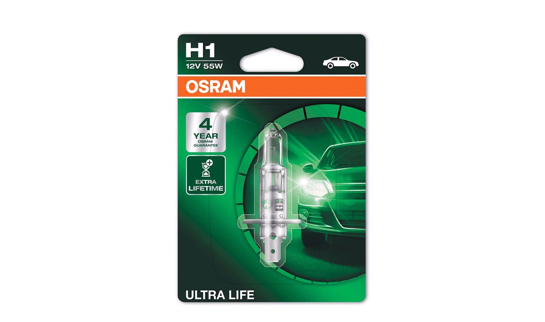  Pære, H1 12V 55W Osram Ultra Life