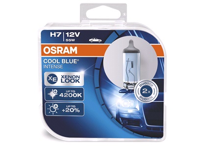 Pæresett H7 55W12V CoolBlueIntense Osram
