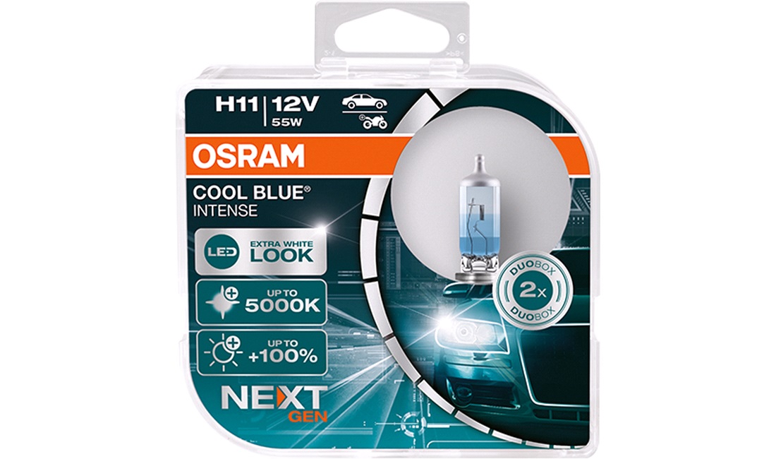  Lampset H11 12V-55W CoolBlue Int. Osram