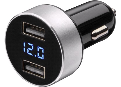 12V USB-A x2 adapter digital