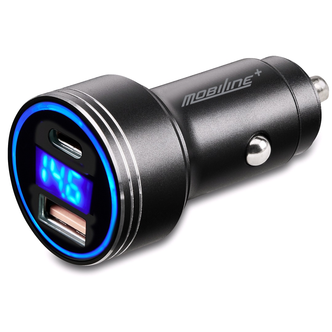 Mobiline Digital Adapter 12V-24V USB-A & USB-C