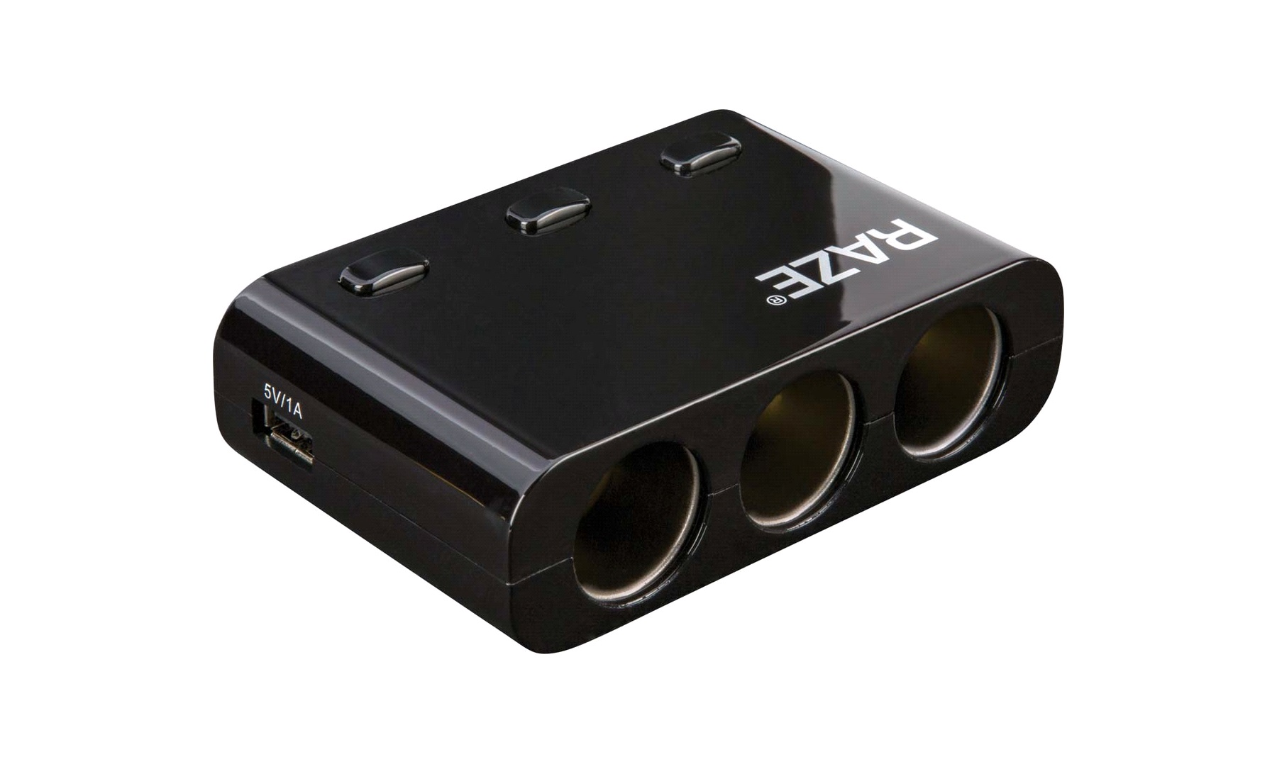 3-i-1-adapter 12V/10A x USB-udtag - Adaptere, 12 og 220 V - thansen.dk