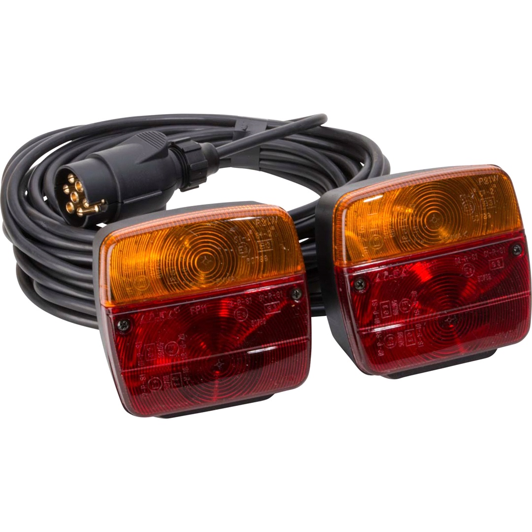 Raze Tilhengerlyktesett m.Kabel + 7-pin Stikk