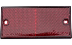 Refleks rød 106x50mm selvklæbende m/hul