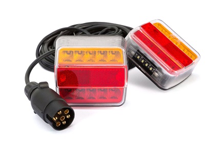 Tilhengerlyktesett LED med kabel 7-pins