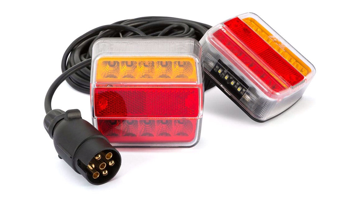  Tilhengerlyktesett LED med kabel 7-pins
