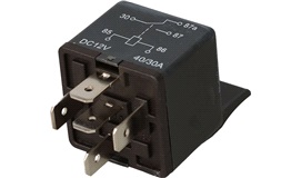 Omskiftsrelé, 12V 30/40 AMP 5-stikk