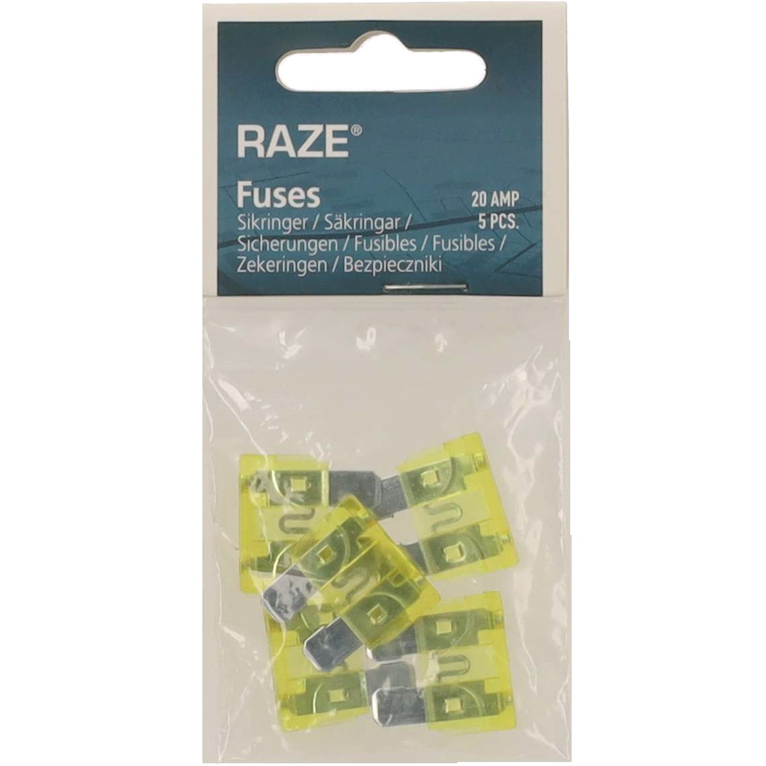Raze Sikringer 20a - 5 Stk.