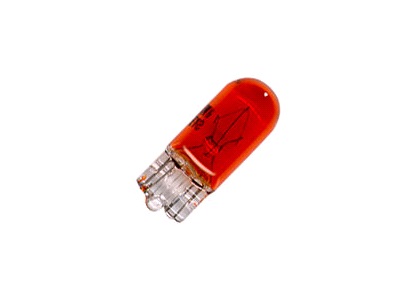 Glödlampa, glasfot, orange, 12V-5W