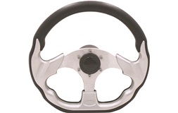 Sportsrat, sort med alu, Ø343mm, 3/4"