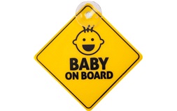 BABY ON BOARD skilt m. sugekopp til rute