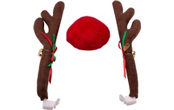 Rudolf Reinsdyrsett til bil gevir + nese