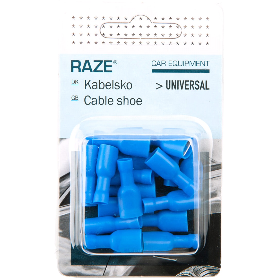 RAZE Kabelsko 20 stk. fladstik hun Isolerad