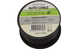 Autokabel Ø1,5 mm, 5M sort