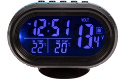 Digitalt termometer, klokke, volometer