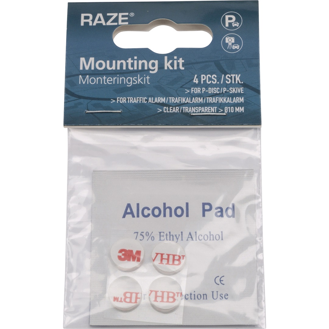 Raze Monteringskit Blank P-skive/trafikkalarm