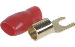 Spade terminal 0GA rød