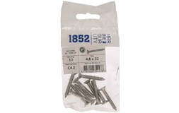 Skrue undersænk 4,8x32 a4 torx 10 stk