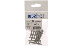 Skrue undersænk 4,8x38 a4 torx 10 stk