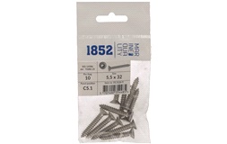 Skrue undersænk 5,5x32 a4 torx 10 stk