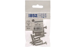 Skrue linsehoved 4,8x32 a4 torx 10 stk