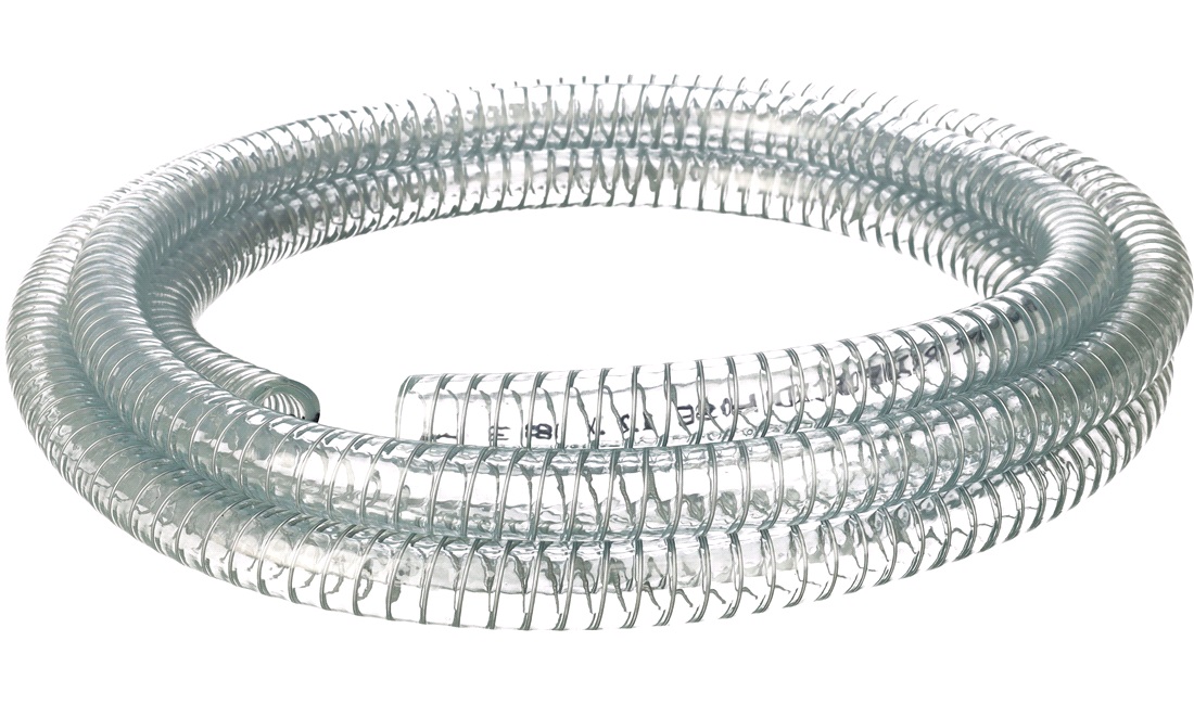 Klar slange m/stålspiral 12mm, rulle 3m