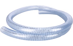 Klar slange m/stålspiral 45mm, rulle 3m