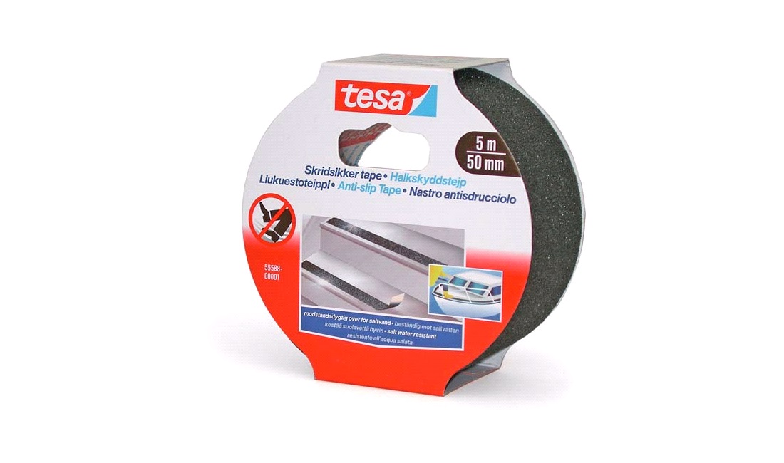  TESA, Skridsikker tape, sort,50mm x 5mtr