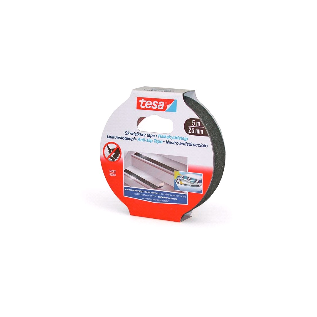 Tesa Tesa Sklisikker Tape, Sort,25mm x 5mtr