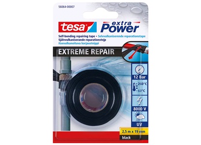 TESA Extreme Repair Silikontejp, Svart