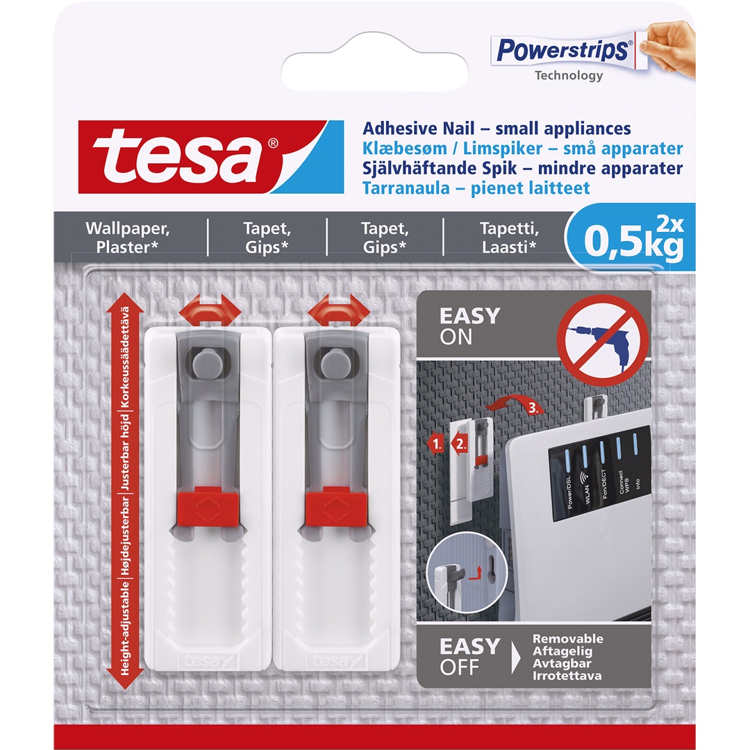 Tesa Tesa Limspiker Justerbar 0,5 Kg Tapet