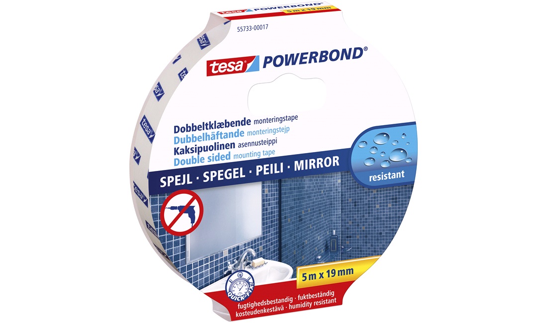  TESA Monteringstape Våtrom/Speil Power