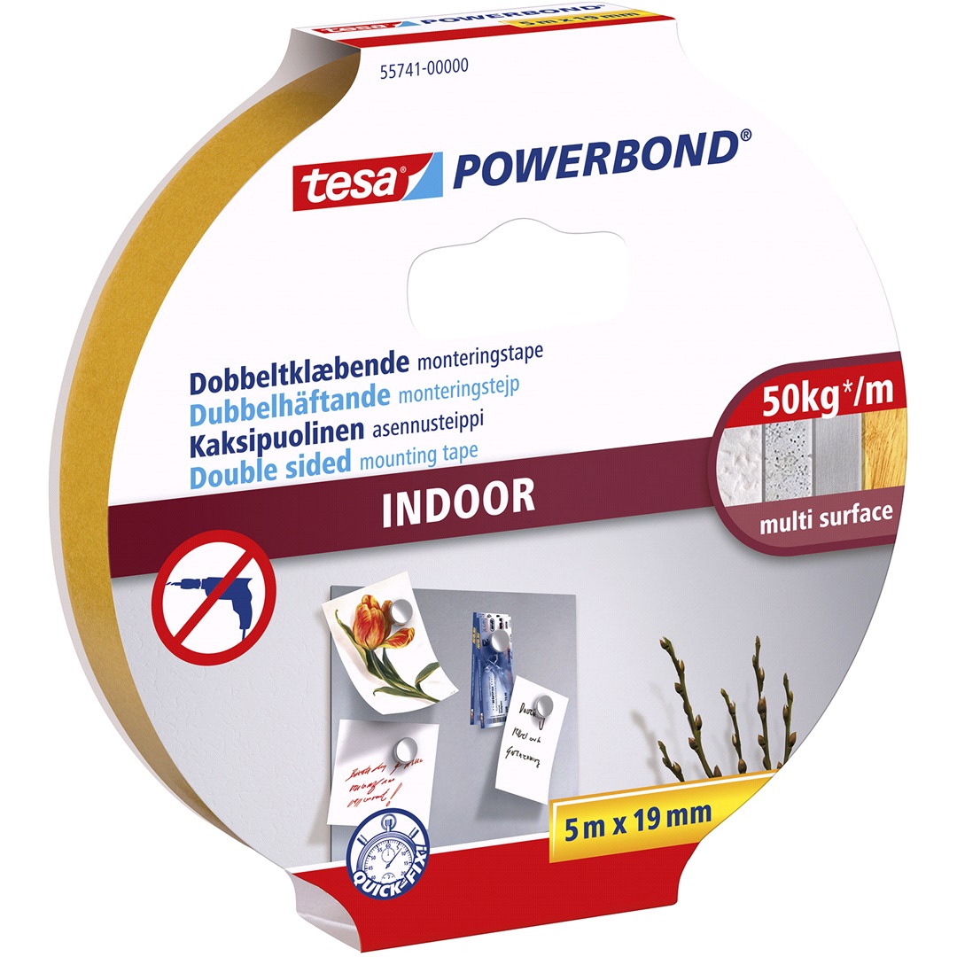 TESA Monteringstape Dobbeltklæb 50kg/m.