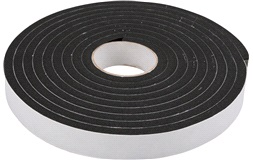 PSP Vinyl Foam Tape, 19x6mmx3mtr Sort 