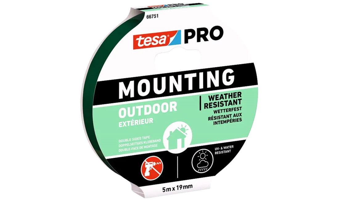  Monteringstape outdoor 5m x 19mm - TESA