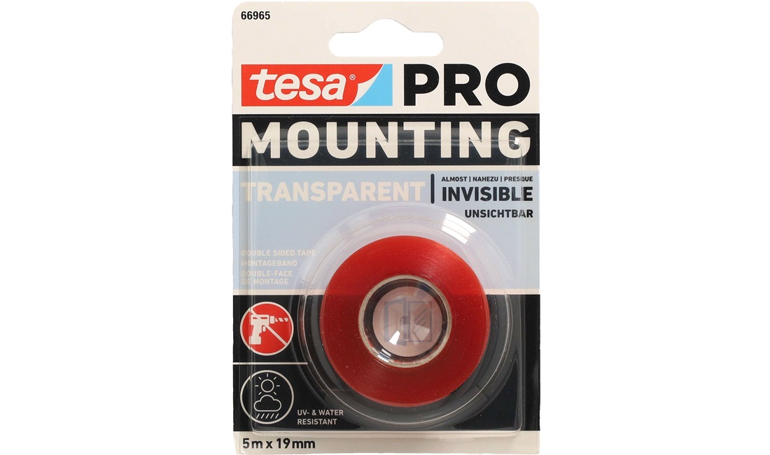  Monteringstape PRO Klar 5mx19mm, Tesa