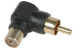 Vinkeladapter phono sort 