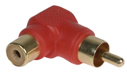 Vinkeladapter phono rød 