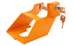 Släpvagnslås med inbyggt lås, orange