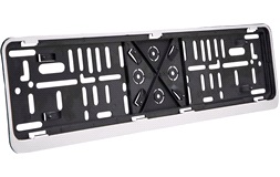Nummerpladeramme plastik CHROM DK