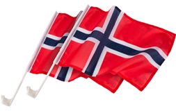 Norsk flagg til siderute 2 stk.