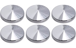 Chrome pynteknapper med tape 6 x 20 mm