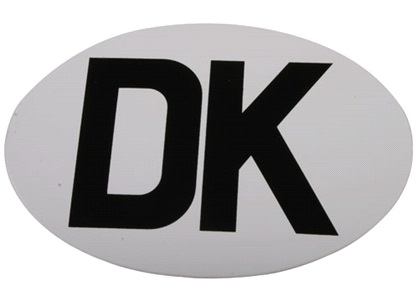 DK skilt ovalt