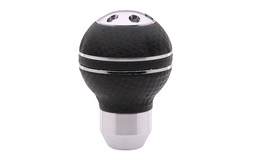 Gearknop chrom med sort carbon